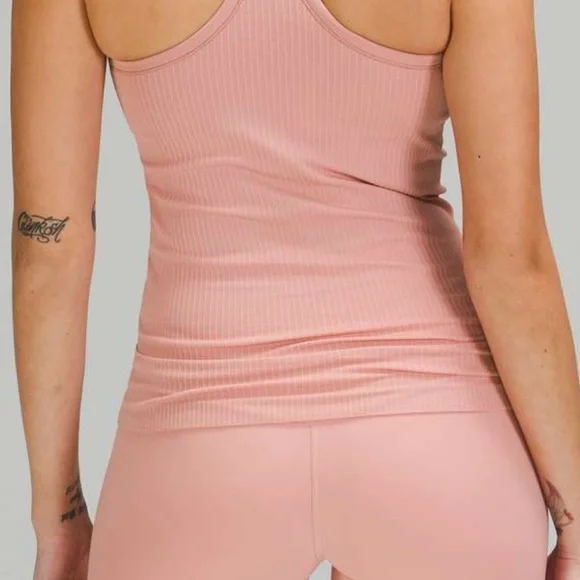 LULULEMON EBB TO STREET TANK PINK PUFF SZ 12 - Picture 2 of 6